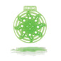 A green, round Ekcos Power Screen urinal mat - 30+ days from Diversey Deutschland GmbH & Co. OHG with multiple holes and leaf-like extensions is depicted upright; at the top, "ekcos.com" is printed, highlighting the long-lasting odor control for up to 30 days.