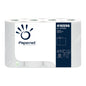 A package Papernet of kitchen rolls from Sofidel Germany GmbH presents its "Sustainable Hygiene" design. The package contains six rolls of 3-ply kitchen rolls, each suitable for hand drying and made from high-quality cellulose. It is marked with the product code "416596 EX 404986" and features a symbol indicating 51 meters per roll.