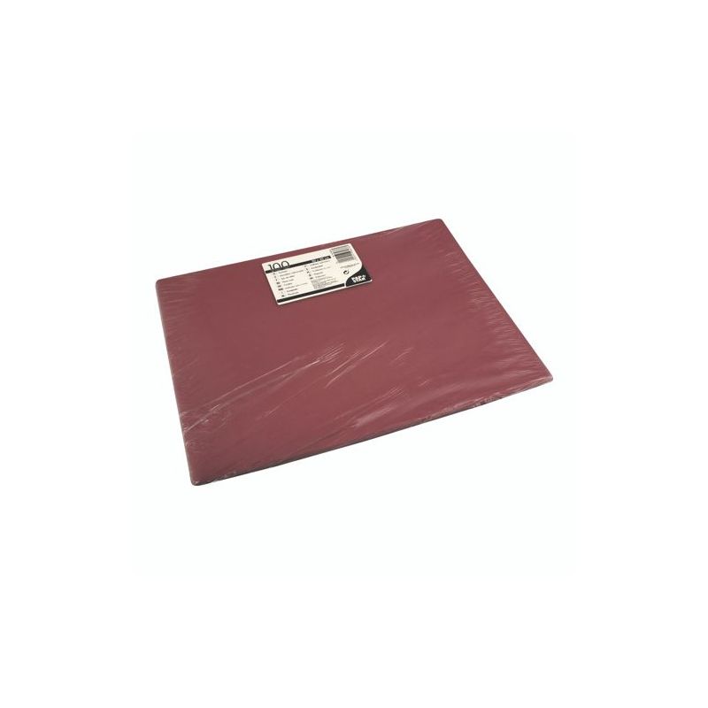 The rectangular chestnut brown paper placemat from PAPSTAR GmbH is 30 x 40 cm in size and comes in a plastic package with a white-black label.