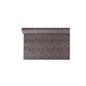 A roll of dark gray paper tablecloth with geometric damask embossing pattern from PAPSTAR GmbH is half unrolled, revealing a checkered design on a plain white background.