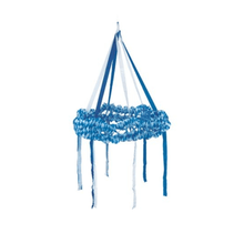 The PAPSTAR paper wreath (Ø 75 cm), in blue, is flame retardant for safety. This hanging wreath from PAPSTAR GmbH has blue streamers and is delivered as a single piece per package.