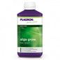 A bottle of Plagron Alga Grow Natural Growth Fertilizer by Bertels B.V. is a 100% organic base nutrient for growth. The bottle is purple and has a green-white label with the brand and product information.