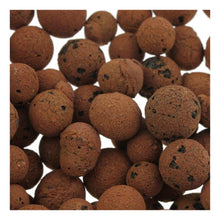 The Plagron Europebbles from Bertels B.V. are brown, round clay balls with a porous surface, perfect for hydroponic systems. They have small dark spots, vary in size, and are densely packed, giving them a textured appearance.