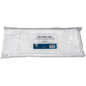 Pictured is a packaged microfiber mop standard, white, from Abena Re-Seller GmbH with a length of 50 cm in a transparent plastic cover with a product label containing the name, size, and information on sustainable cleaning.