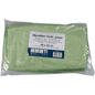 A 10-pack of Abena Re-Seller GmbH microfiber cloth Shiny-Stretch cloths, each 40x40 cm, is folded and sealed in a transparent plastic bag with multilingual labeling.