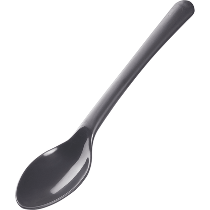 The reusable teaspoon, 14cm, black, PP from Abena Re-Seller GmbH (pack of 100 pieces) is a black, reusable teaspoon made of polypropylene with a long handle - an environmentally friendly choice for daily use.