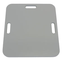 Pictured is a flat, rectangular gray Novocal resuscitation board made of plastic with a holder for the PAW 5000-9000 care cart series (1 piece) with rounded corners and three handles on a white background.