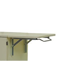 A close-up of the Novocal Foldable Writing Board, a bright, foldable shelf by Novocal with metal brackets, displayed unfolded against a simple white background.