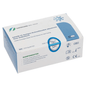 A blue-white box with the inscription “Safecare Home Test 5 COVID-19 Antigen Rapid Test | Pack (5 pieces)” from Safecare. This self-test kit contains five tests, is CE-certified, and provides results in just 15 minutes with storage instructions between 2 °C and 30 °C.