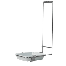 The AMPri stainless steel bowl holder is a suitable accessory for all 500 ml disinfectant and soap dispensers with a removable plastic bowl, ideal as wall dispenser accessories. 1 piece.