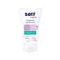 The image shows a tube of the nourishing hand cream Seni Care by TZMO Deutschland GmbH against a white background. The label highlights the attributes "Regeneration" and "Vegan" and emphasizes the 3% urea formula with Vitamin E for a moisturizing effect.