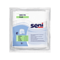 A pack of the elastic fixation pants Seni Fix Comfort by TZMO Deutschland GmbH in sizes Medium to Extra-Large with a size chart and product details. The packaging is white with blue and green accents.