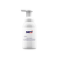 The "Seni fresh Active Foam for the removal of urine stains" from TZMO Deutschland GmbH is a white bottle with a pump dispenser for removing urine stains and eliminating odors, with German descriptions highlighting its effectiveness.