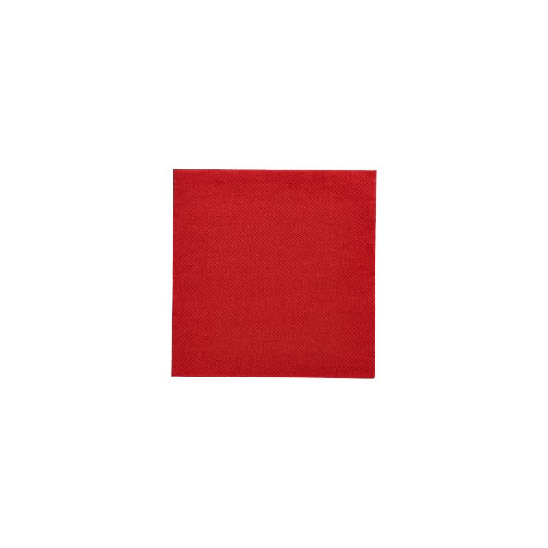 The "DAILY Collection" napkins from PAPSTAR GmbH with a 1/4 fold and dimensions of 24 cm x 24 cm in plain red are excellent for elegant table decoration and stand out nicely against a white background.
