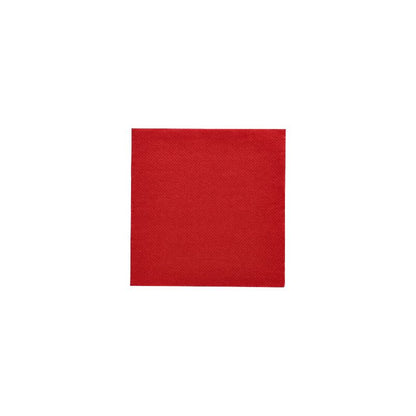 The "DAILY Collection" napkins from PAPSTAR GmbH with a 1/4 fold and dimensions of 24 cm x 24 cm in plain red are excellent for elegant table decoration and stand out nicely against a white background.