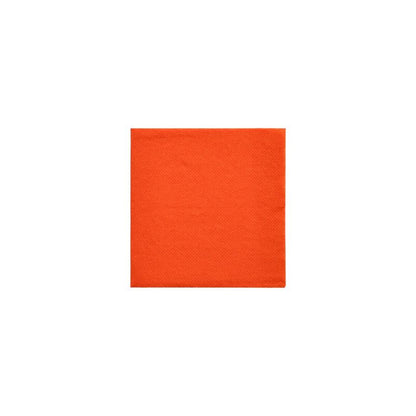 The PAPSTAR "DAILY Collection" napkins 1/4-fold, in the size 24 cm x 24 cm in orange, ideal for sustainable table decoration, is placed centrally on a white background.