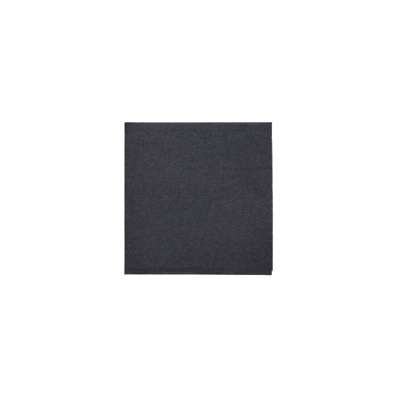 The dark gray "DAILY Collection" napkins from PAPSTAR GmbH in the format 24 cm x 24 cm with 1/4 fold enhance your table decoration on a white background while embodying sustainability.