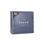 A sealed pack of PAPSTAR 100 napkins, 1-ply 1/4-fold 33 x 33 cm from PAPSTAR GmbH in blue, depicted upright against a white background. On the front of the packaging are the FSC-certified label and the brand name.