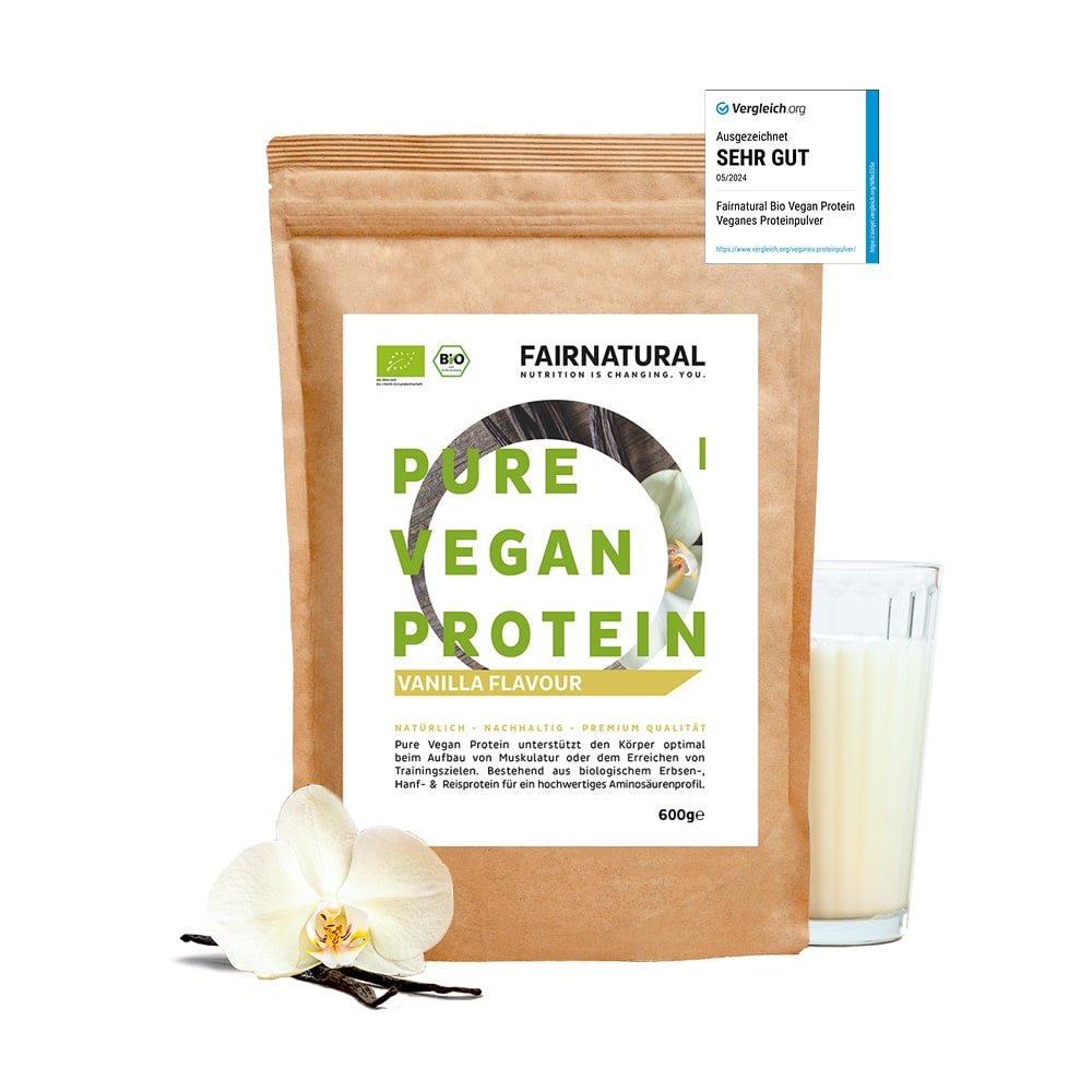 Organic vegan protein powder vanilla without soy