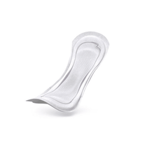 The TENA Lady Discreet Extra incontinence pad from Essity Germany GmbH is characterized by a curved shape and a textured surface on a simple white background. This product, equipped with InstaDRY technology, offers superior protection and comfort for anyone looking for reliable incontinence solutions. Available in a pack of 20 pieces.