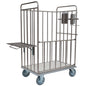 The Novocal stainless steel transport trolley with back panel and open frame offers robust quality, round tube connections, four wheels, and a fold-out tray - ideal for flexible transport. Package: 1 piece.