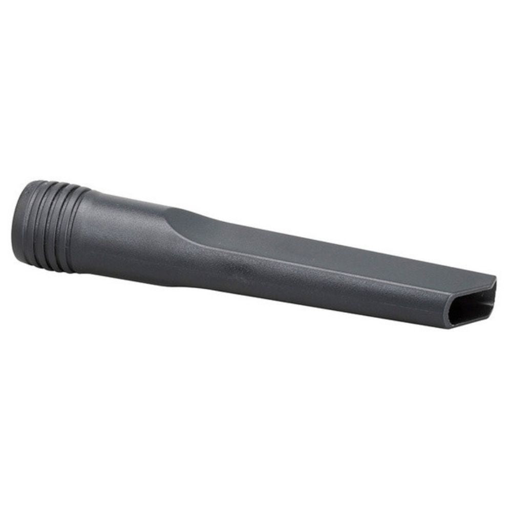 The TASKI crevice tool from Diversey Deutschland GmbH & Co. OHG is a crevice nozzle made of black plastic with a ribbed end and a narrow nozzle to enhance the cleaning performance of your vacuum cleaner.
