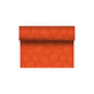 As part of the ROYAL Collection of PAPSTAR GmbH, this table runner made of PV-Tissue Mix features a bright orange background with a slightly darker, overlapping circle pattern. Its bold and modern design adds a vibrant touch to any interior.
