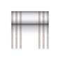 A metallic reflective cylinder is suspended between three vertical, parallel brown lines on each side, reminiscent of the modern design of a PAPSTAR fabric-like table runner PV-tissue mix from the "ROYAL Collection" against a white background.
