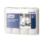 A box of Tork 120305 extra absorbent kitchen roll Premium 3-ply, manufactured by TORK – Essity Professional Hygiene Germany GmbH, contains 48 rolls. The predominantly white packaging with blue highlights features a product image, a logo, and usage symbols. The label "120305" emphasizes the extra absorbent design.