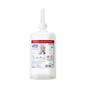 This plastic bottle Tork 420103 hand sanitizer gel premium features a pump dispenser and clearly shows its premium quality. The 1000 ml label includes application instructions, safety symbols, and a hand diagram highlighting the effectiveness with 80% ethanol. The product is offered by TORK – Essity Professional Hygiene Germany GmbH and is available in a carton containing six bottles.