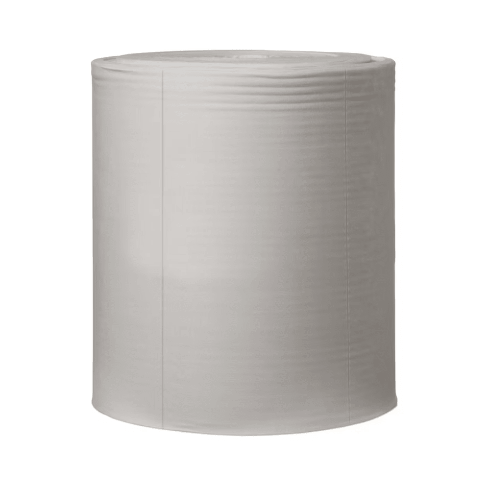 The Tork 520304 industrial cleaning cloths premium W1 roll from Essity is large and smooth, ideal for removing oil, grease, and dirt. With its cylindrical shape, it complements any environment where industrial cleaning cloths are needed.