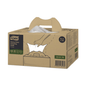 On a TORK - Essity box with the inscription "Tork 530176 Extra-Strong Cleaning Cloths Premium W7," a hand is seen pulling out a cloth. Inside are 120 folded cloths with the inscription "Individually," which are intended to reduce solvent consumption.