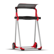The Tork 652008 roll dispenser floor stand Performance W1 from TORK – Essity Professional Hygiene Germany GmbH impresses with its performance design with its red-black frame. Equipped with two wheels for easy maneuverability and a practical handle at the top, this mobile roll dispenser is both compact and portable, making it ideal for on the go.