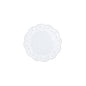 The PAPSTAR round, white doilies from PAPSTAR GmbH are round, white doilies with an intricate lace-like edge pattern on a plain white background, ideal for presenting pastries.