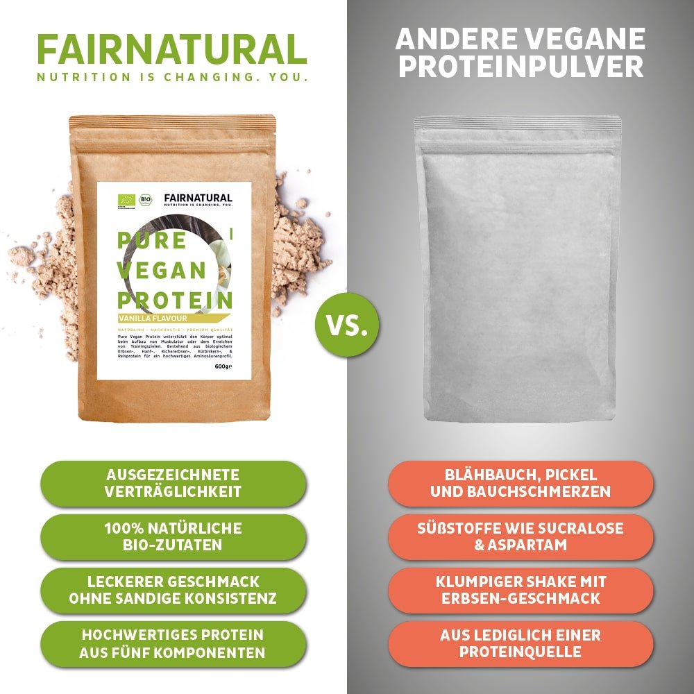 Organic vegan protein powder vanilla without soy