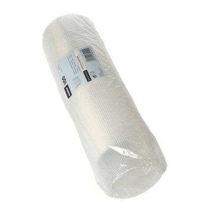 A roll of white fiberglass fabric wrapped in transparent plastic with a Starpak label.