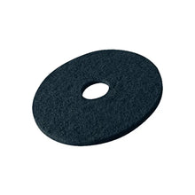 The Vileda Professional DynaCross Superpads floor discs from Vileda GmbH are black, round floor polishing pads with a hole in the center. Their textured surface is perfect for floor care and allows for excellent polishing and buffing with floor cleaning machines.