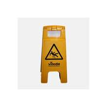 The warning sign "Slippery Surface" by Vileda GmbH shows a black slippery surface symbol on a yellow background and serves as an important sign to warn of slippery surfaces.