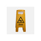 The warning sign "Slippery Surface" by Vileda GmbH shows a black slippery surface symbol on a yellow background and serves as an important sign to warn of slippery surfaces.
