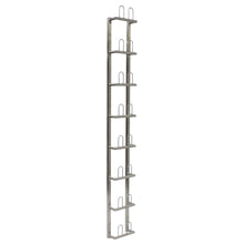 The Novocal wall shelf for surgical shoes made of stainless steel offers space for 8 pairs on 275 x 130 cm - ideal for neatly storing and organizing your surgical shoes. Package: 1 piece.