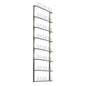 The Novocal wall shelf for operating room shoes made of stainless steel offers space for 24 pairs of shoes. With eight shelves and U-shaped dividers, the shoes are stored securely and clearly in a vertical arrangement. Dimensions: 755 x 130 x, Package: 1 piece.