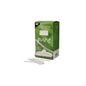In a green box with the label "PAPSTAR 'pure'" are 1,000 environmentally friendly wooden toothpicks, some of which are partially visible and others lie hygienically on a white surface in front of the box.