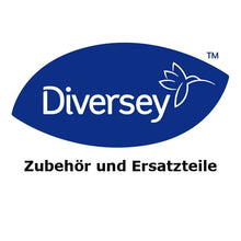 The Diversey logo in white on a blue oval with a dove graphic. Below it, the black text "Accessories and Spare Parts", referring to the 150 ml measuring cup | Pack (100 pieces) from Diversey Deutschland GmbH & Co. OHG, used for precise measuring.