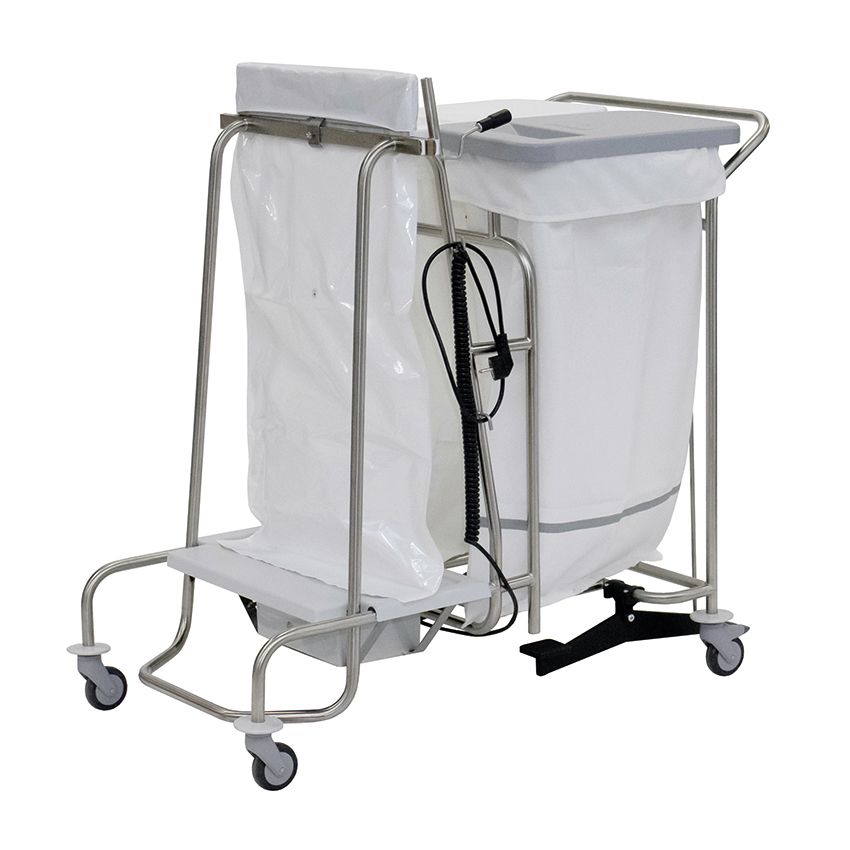 The Novocal station cart features a fully welded stainless steel frame and round tube connections - ideal for hospitals or commercial applications requiring durable transport. Delivered as one package (1 piece). Brand: Novocal.