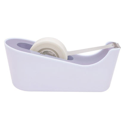 The purple Scotch™ tape dispenser C18 from 3M Deutschland GmbH holds a roll of Scotch® Magic™ Invisible Tape (19 mm x 33 m, 6 rolls/pack) and ensures clean and invisible adhesion with a metal cutting edge.