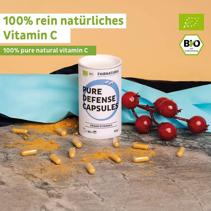 Organic vitamin C capsules