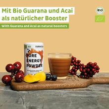 Pre-workout organic energy drink powder