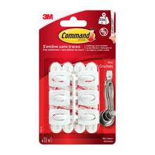 The Command™ Mini Hook, 17006 from 3M Deutschland GmbH, contains six white hooks with adhesive strips for damage-free, drill-free hanging. Removable without residue; delivered in red and white packaging.