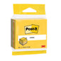 A pack of Post-it® Notes cube from 3M Deutschland GmbH, 76 x 76 mm, 450 sheets per block, color-sorted and PEFC certified.