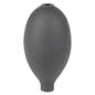 The Pressure Man II pressure bulb, black (1 piece), is an oval black rubber bulb with a narrow neck and a small upper opening, commonly used in medical or laboratory devices.